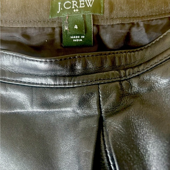 Black Leather J Crew Mini Skirt - Picture 5 of 5